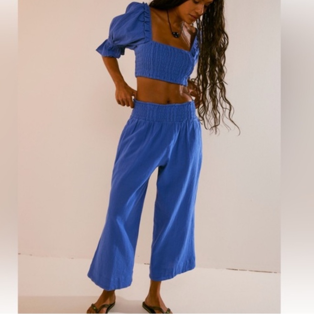 Free People Blue Women's Pants Set